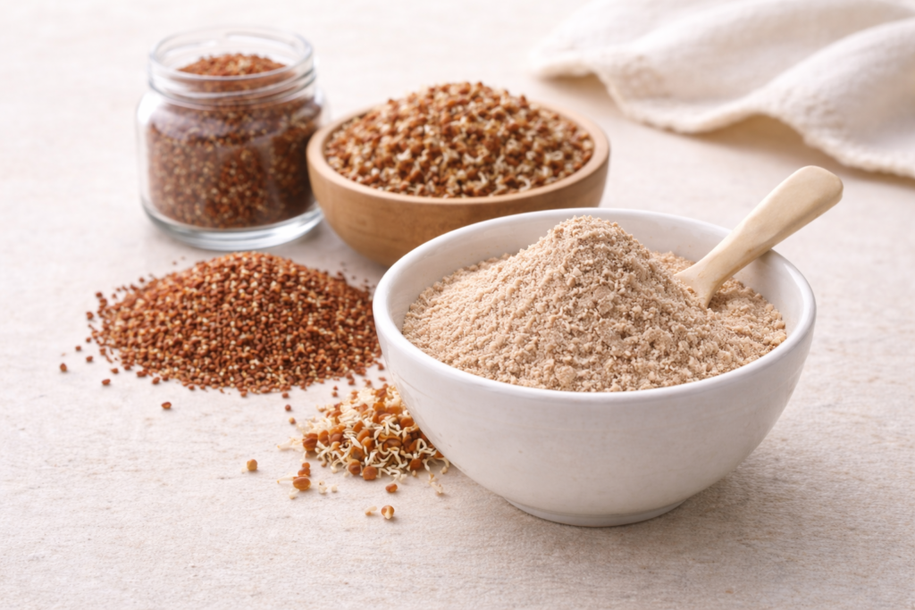 Sprouted Ragi Powder for Babies – How to Prepare & Use Safely Sprouted ragi powder porridge for babies